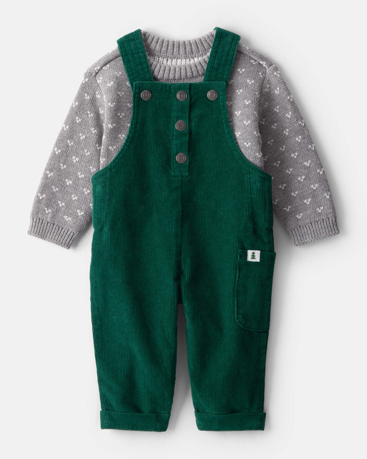 Baby Boy 2-Piece Sweater & Overall Set - Green | Carter's Inc