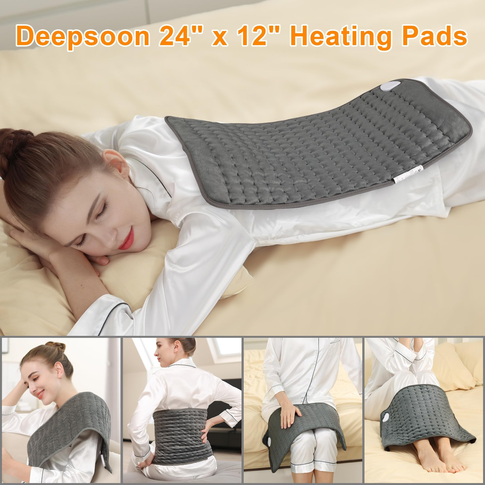 Deepsoon Heating Pad,Electric Heating Pads for Back,Neck,Moist Heating Pad for Abdomen Shoulder K... | Amazon (US)