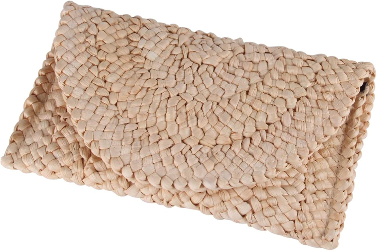 LUI SUI Women Straw Clutch Purse Handbag Straw Shoulder Bag Summer Beach Bag Woven Bag Envelope P... | Amazon (US)