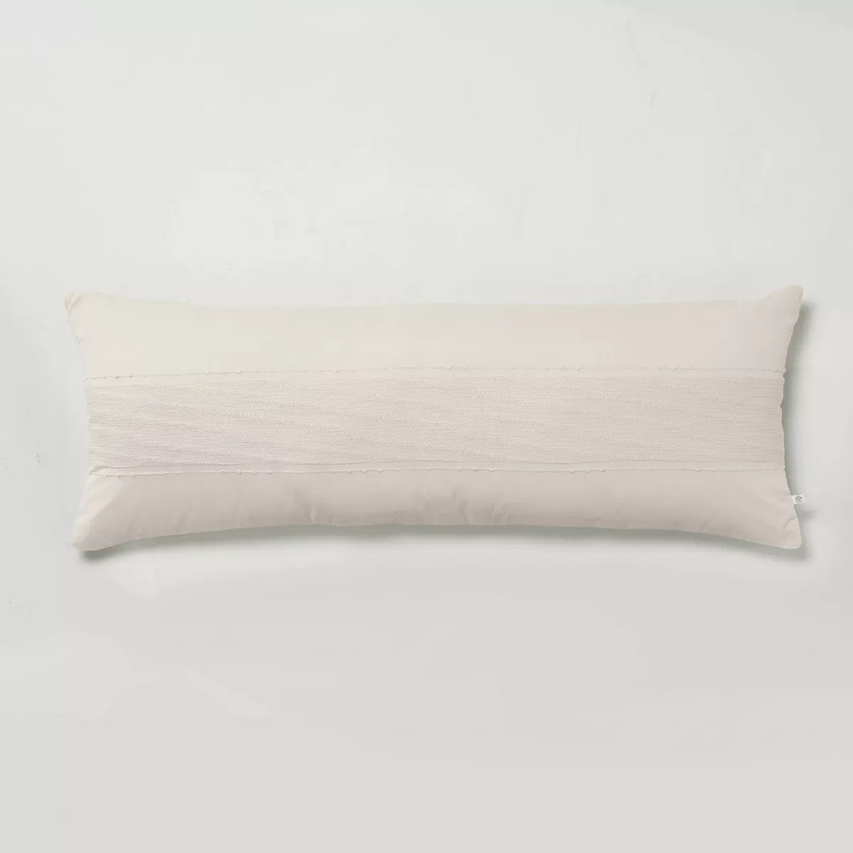 16"x42" Slub Center Stripe Oversized Lumbar Bed Pillow Twilight Taupe - Hearth & Hand™ with Mag... | Target