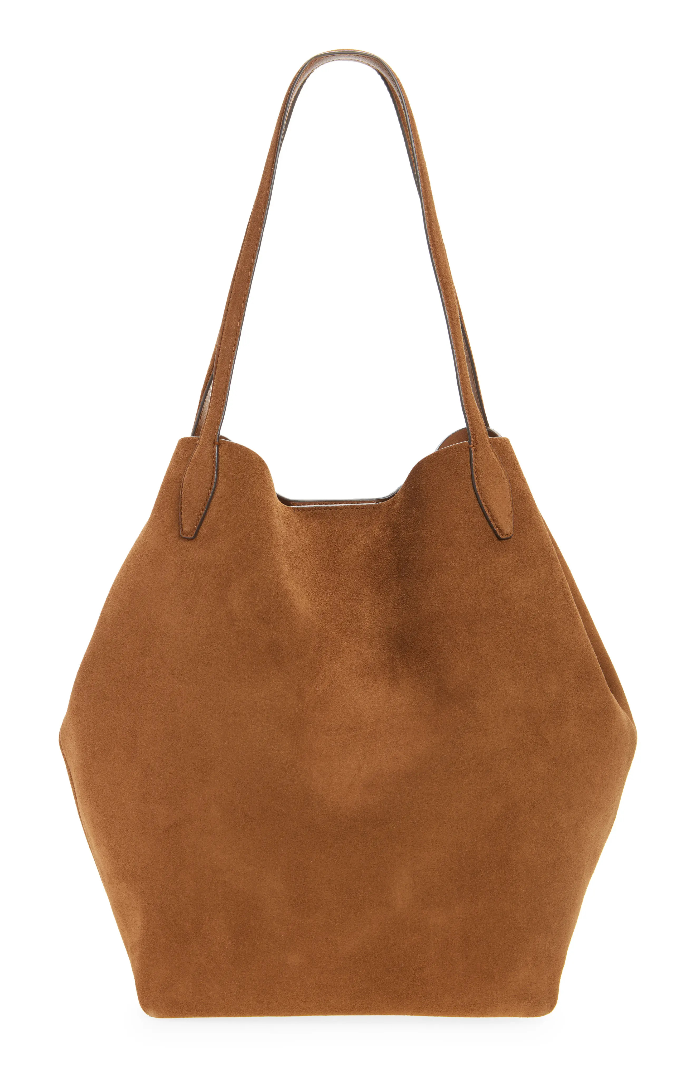 Madewell Oversize Suede Shopper in Dried Acorn at Nordstrom Rack | Nordstrom Rack