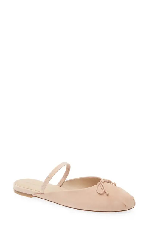 Stuart Weitzman Prima Bow Ballet Mule in Blushful at Nordstrom, Size 9.5 | Nordstrom