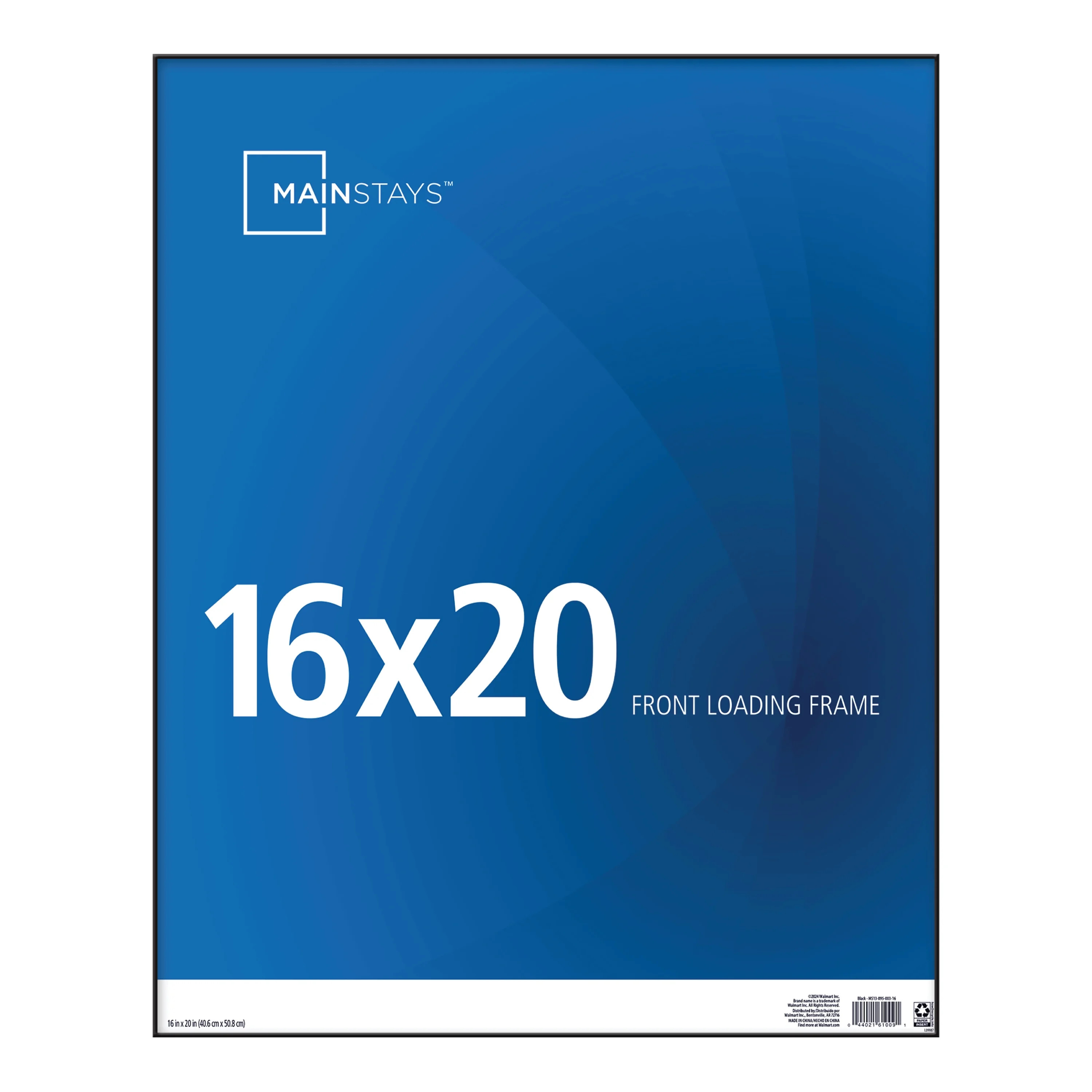 Mainstays 16x20 Front Loading Wall Picture Frame, Black | Walmart (US)