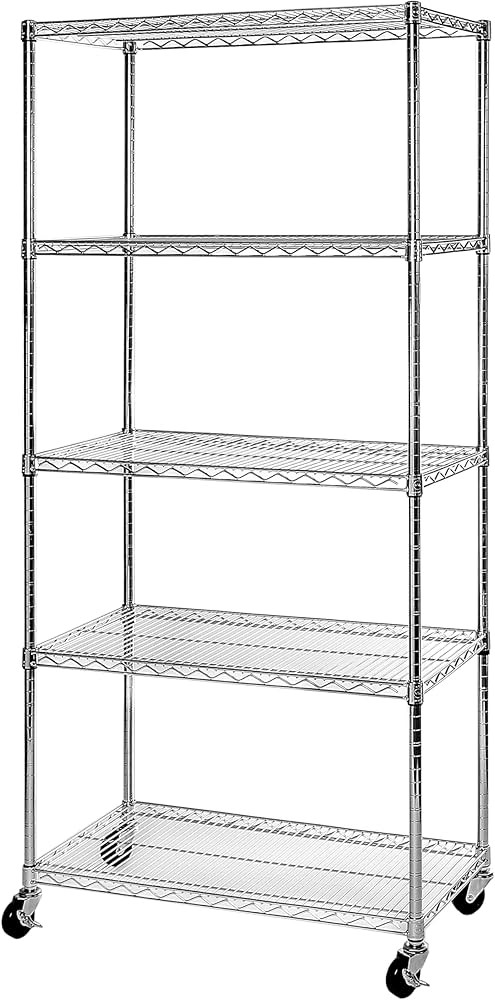 Seville Classics UltraDurable Heavy Duty NSF Solid Steel Wire Rack Storage Unit, Organizer for Ga... | Amazon (US)
