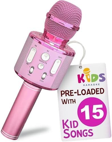 Move2Play, Kids Karaoke Microphone | Includes Pre-Loaded Songs & Bluetooth | Kids Birthday Party ... | Amazon (US)