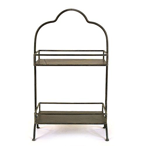 Creative Co-Op Decorative Metal Two Tier Tray with Handle, 10.6" L x 5.9" W x 17.9" H | Amazon (US)