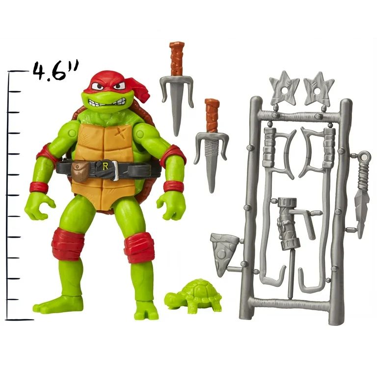 Teenage Mutant Ninja Turtles: Mutant Mayhem 4.65” Raphael Basic Action Figure by Playmates Toys | Walmart (US)