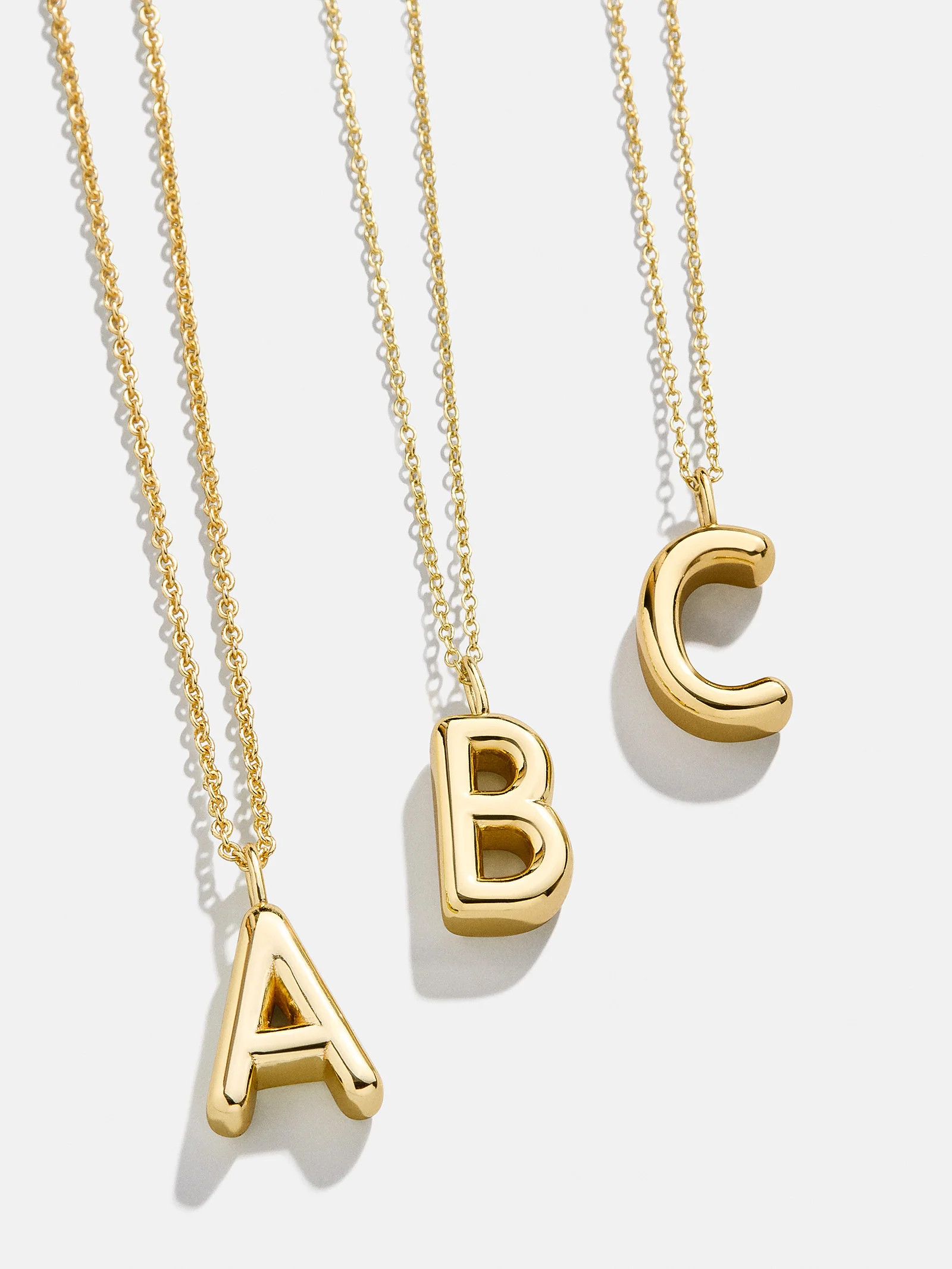 Classic Custom 18K Gold Initial Necklace - 18K Gold Plated Sterling Silver | BaubleBar (US)