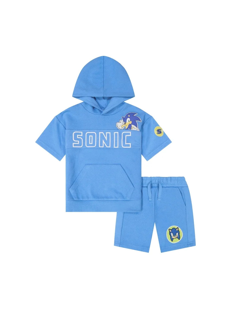 Sonic The Hedgehog Toddler Boy Textured Knit Short Set, Sizes 12 Months-5T | Walmart (US)