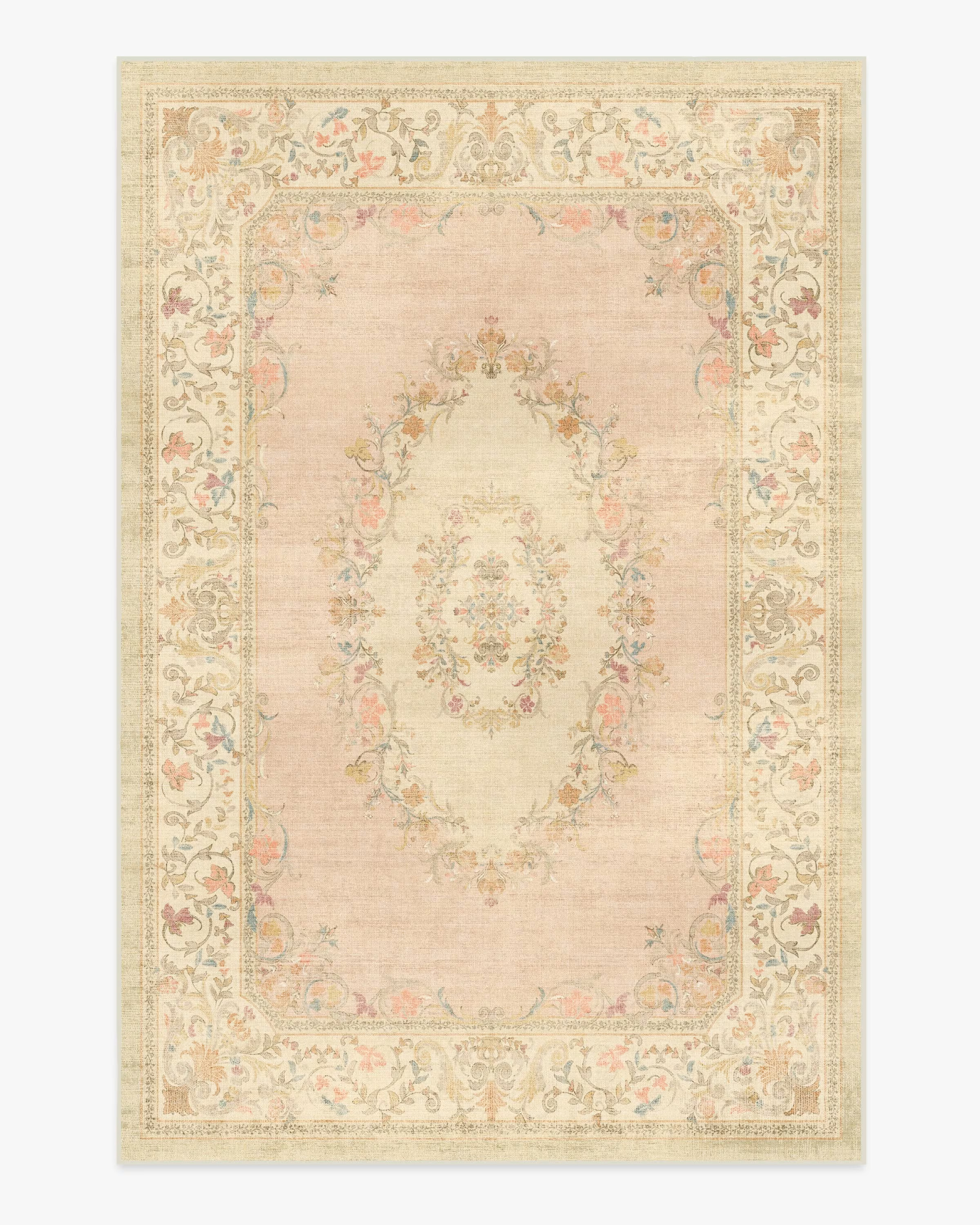 Bridgerton Lady Whistledown Vintage Pink Rug | Ruggable