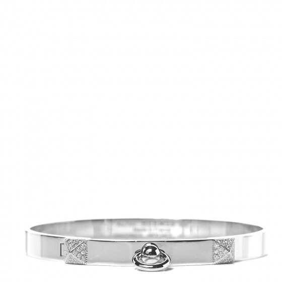 18K White Gold Diamond PM Collier De Chien Bracelet SH | Fashionphile