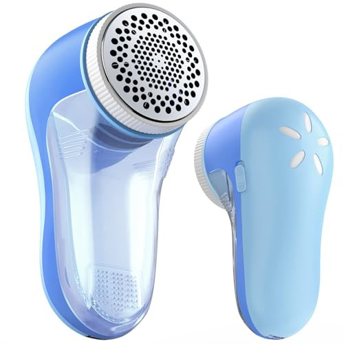POPCHOSE Fabric Shaver, Lint Remover for Clothes, Electric Lint Shaver with 6-Leaf Blades, Sweater Shavers to Remove Pilling for Clothing, Couch, Furniture, Fuzz, Lint Ball, Bobbles, Blue-Cyan | Amazon (US)