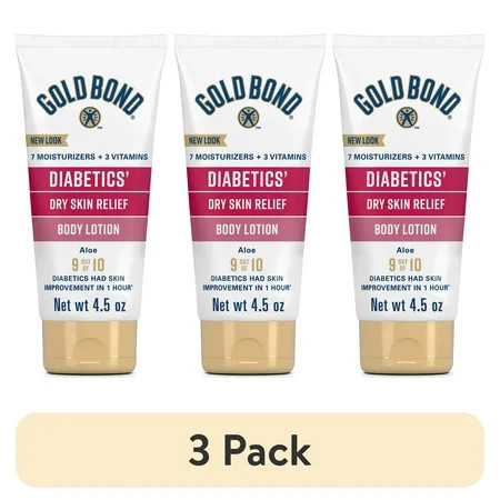 (3 pack) Gold Bond Diabetics' Dry Skin Relief Body Lotion, 4.5 oz., with Aloe, As Seen on TikTok | Walmart (US)