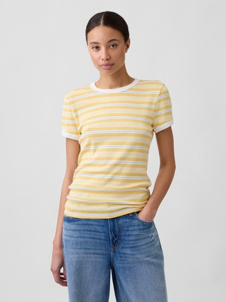 Modern Ribbed Crewneck T-Shirt | Gap Factory