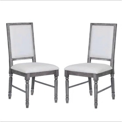 Set of 2 Linen Upholstered Dining Chairs | Wayfair North America