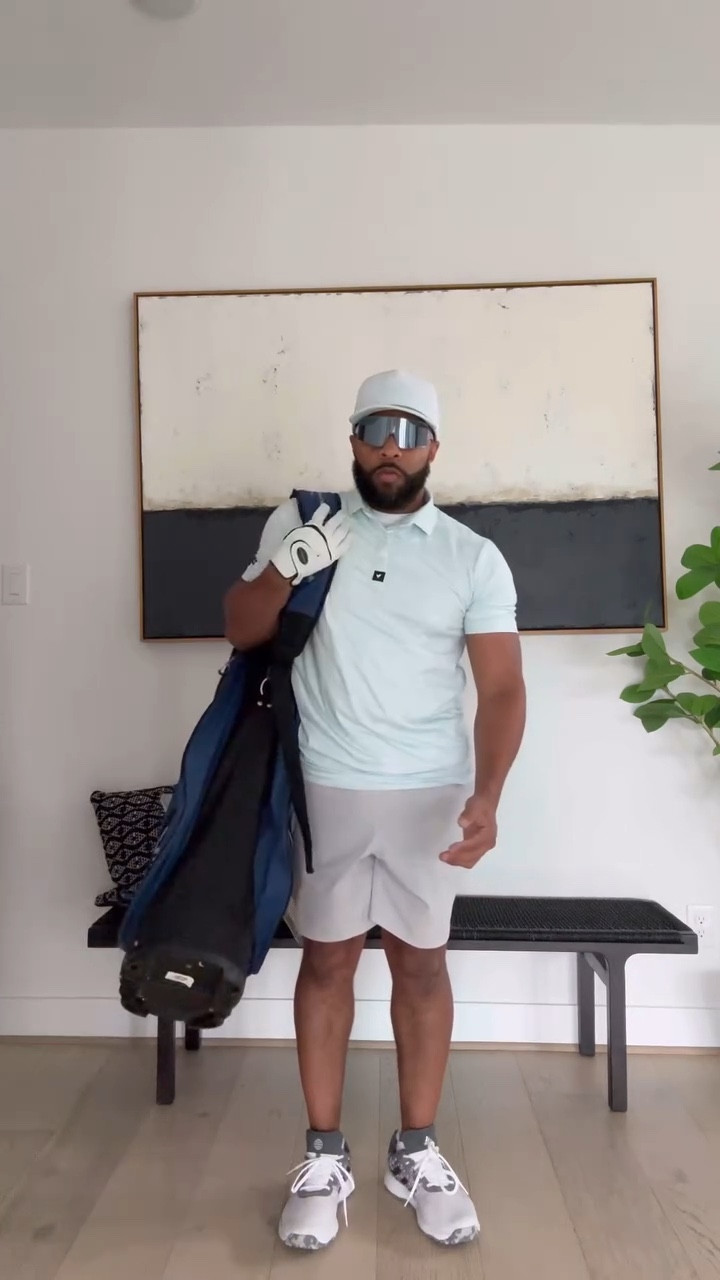 GRWM for golf with the fellas. 🏌🏽⛳️

…and NO, I’m not good. Working on that though. Just here for the fun and fellowship. Handicap = Charles Barkley! 😎😂

🧢 👕 🩳: @badbirdiegolf 
🕶️: @blenders
👟: @adidas @adidasgolf