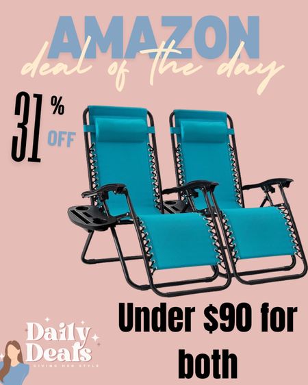 Amazon deal of the day! Grab 2 of these adjustable steel lawn chairs for under $90. 

Amazon deal, amazon daily deals, Amazon sale, amazon deal of the day, Memorial Day sale, Memorial Day deals, todays deals on Amazon
Lawn chairs, travel, beach chair, ball field chairs, outdoor chairs 

#LTKSaleAlert #LTKFindsUnder100 #LTKTravel