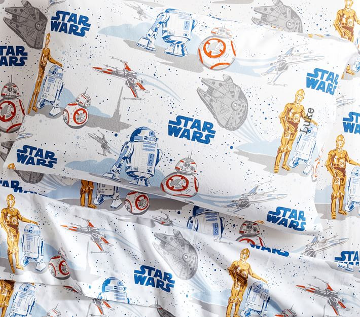 Star Wars™ Droid™ Organic Sheet Set & Pillowcases | Pottery Barn Kids