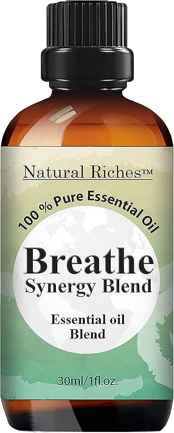 Natural Riches Breathe Essential Oil Blend Breathe Easy with Peppermint Eucalyptus Tea Tree Lemon... | Amazon (US)