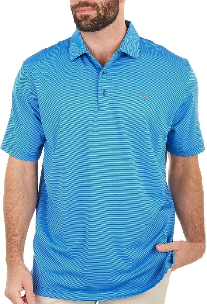 Callaway Men's Pro Spin Fine Line Short Sleeve Golf Polo, Stretch, Moisture-Wicking, Sun Protecti... | Amazon (US)