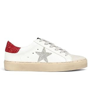Mi.iM Gaby Women's Star Sneakers - Snake Print Suede Lace-Up Fashion Shoes with Rubber Sole | Amazon (US)