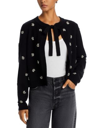 AQUA Bow Embellished Cardigan - Exclusive  | Bloomingdale's Women | Bloomingdale's (US)