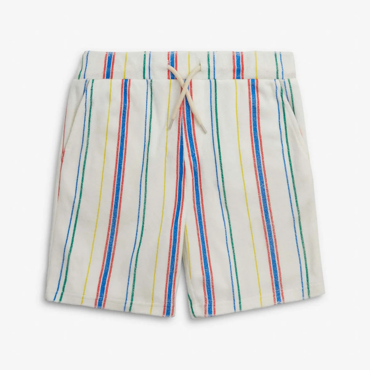 Boys White Striped Terry Shorts | Appaman | Appaman Children's Clothing