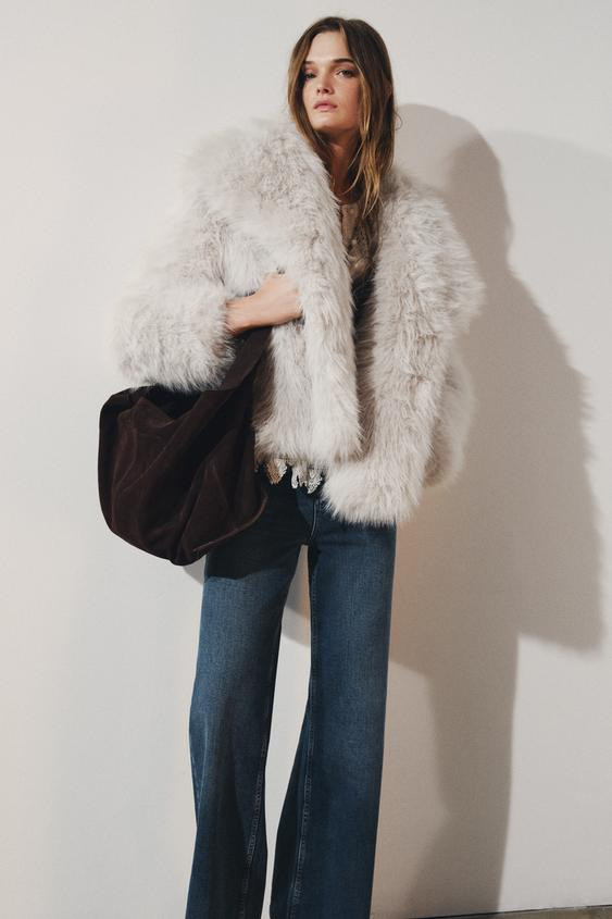 ZW COLLECTION FAUX FUR JACKET | Zara US