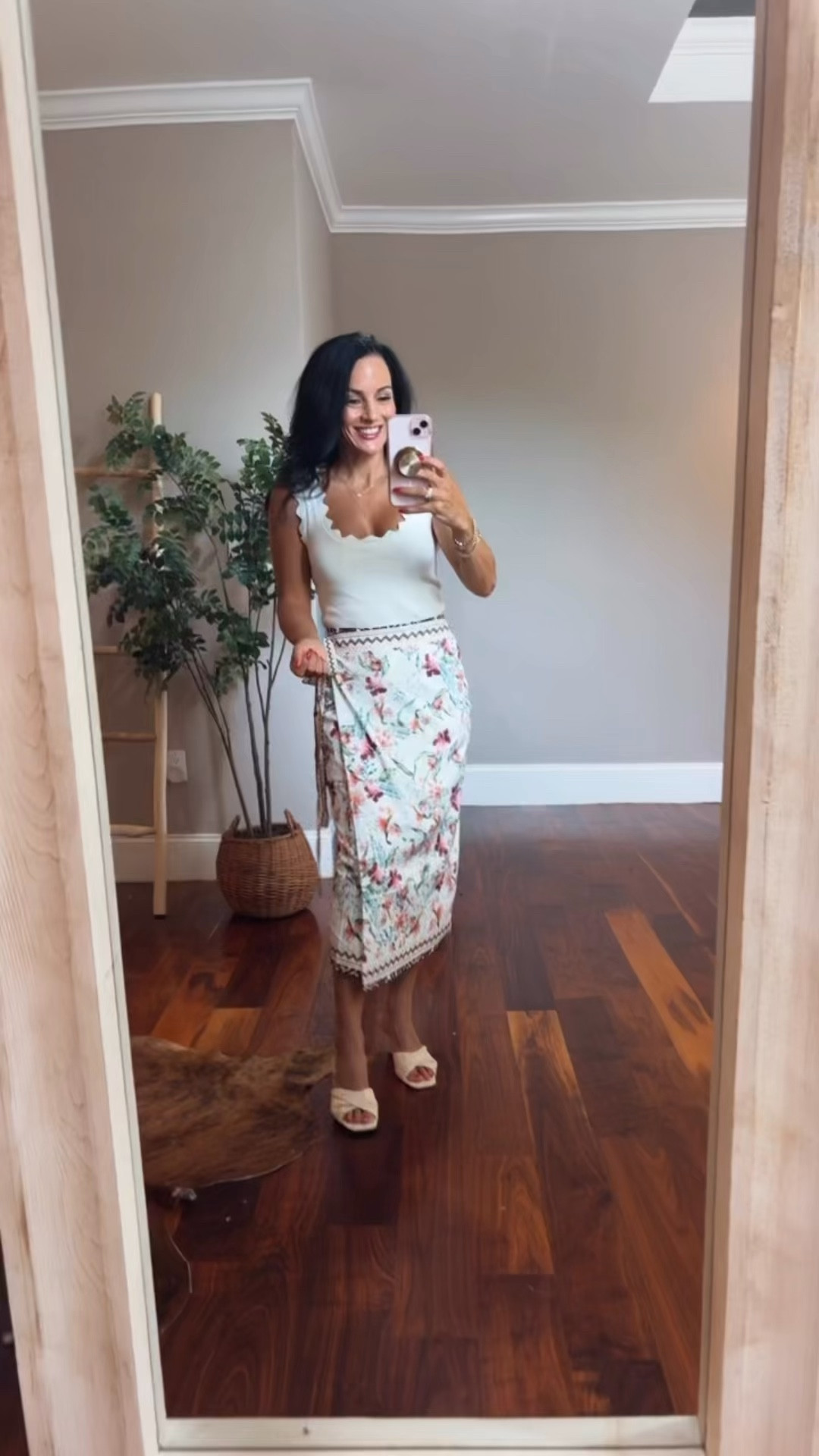Amazon wrap skirt -  lots of options
Paired with an Amazon tank top


#LTKSeasonal #LTKootd #LTKOver40