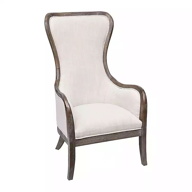 Cream High Wing Back Accent Chair | Kirkland's Home