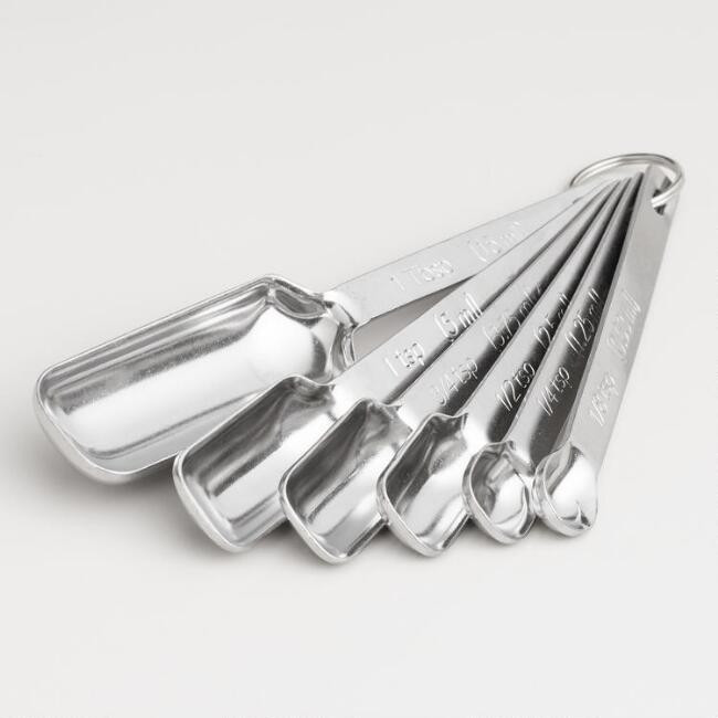 Rectangular Stainless Steel Measuring Spoon Set | World Market