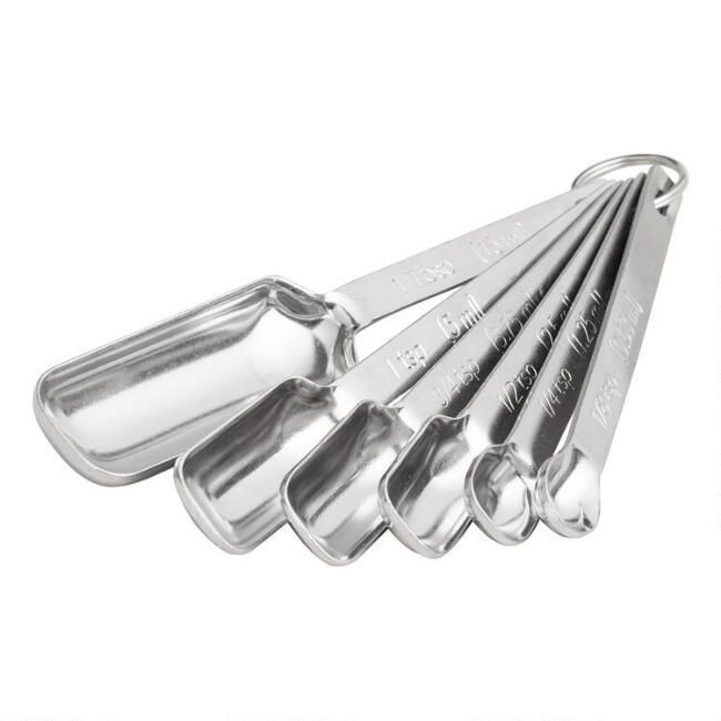 Rectangular Stainless Steel Measuring Spoon Set | World Market