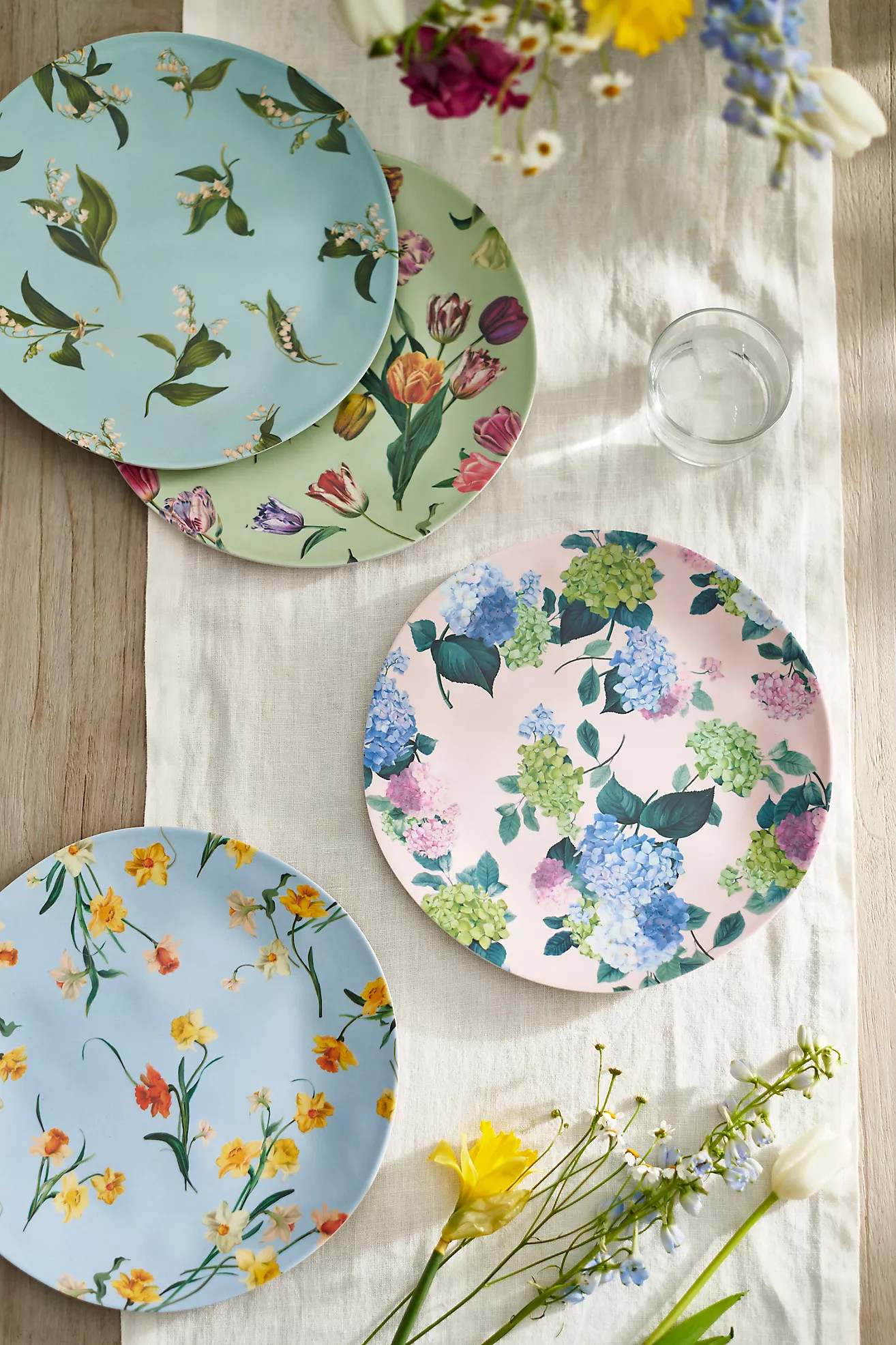 By Hope Floral Melamine Dinner Plates, Set of 4 | Anthropologie (US)