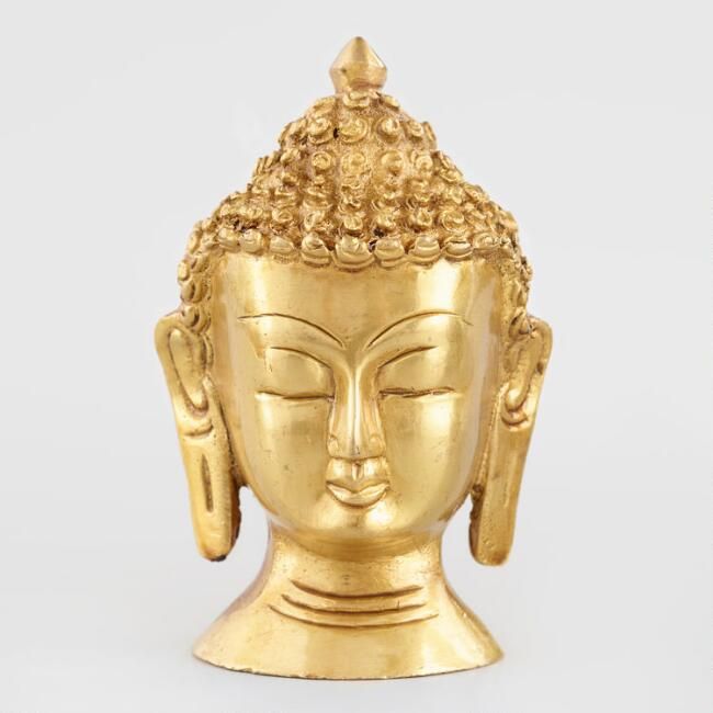 Small Gold Buddha Head | World Market