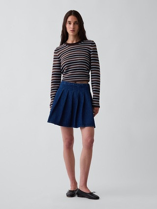 Denim Pleated Mini Skirt | Gap (US)