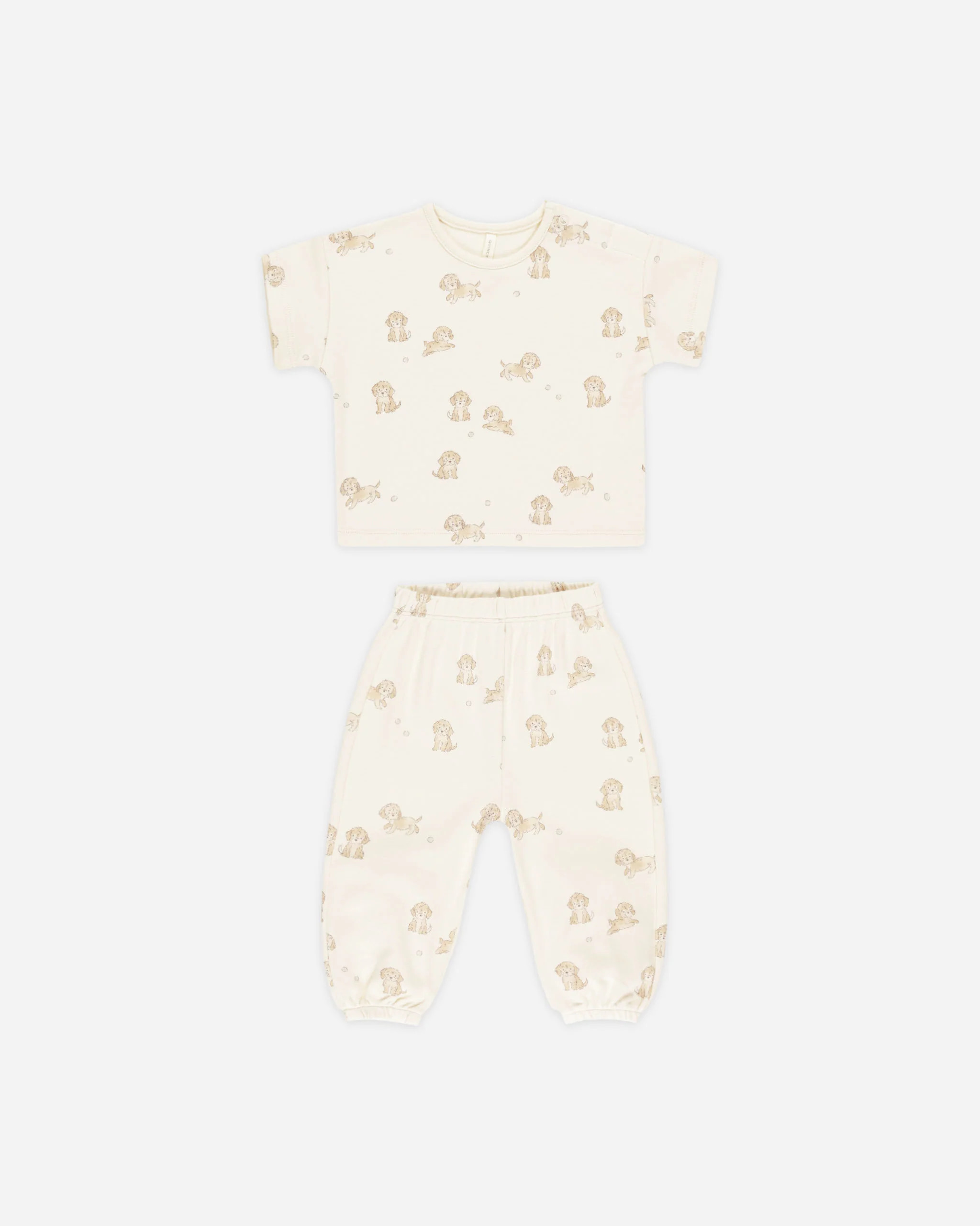 Jersey Tee + Pant Set || Puppies | Rylee + Cru