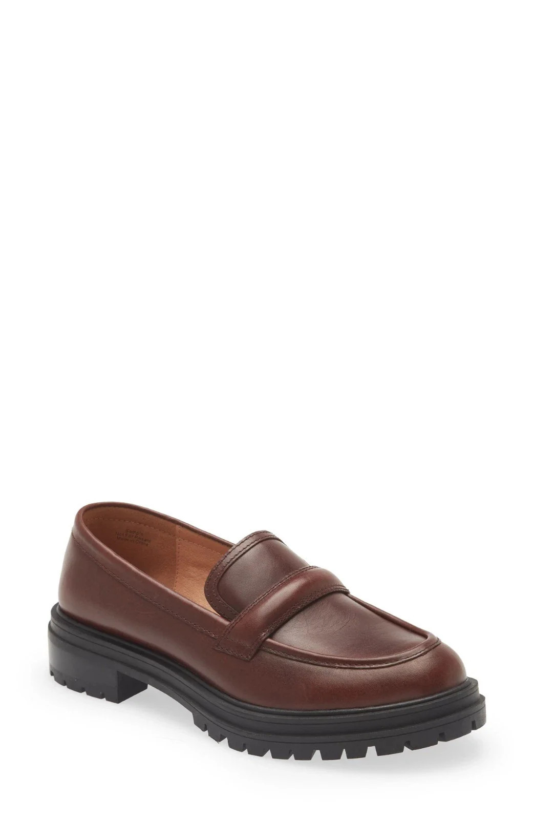 Madewell Bradley lugsole loafer in brown leather
