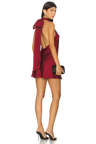 Show Me Your Mumu Lisa Mini Dress in Cranberry Luxe Satin from Revolve.com | Revolve Clothing (Global)