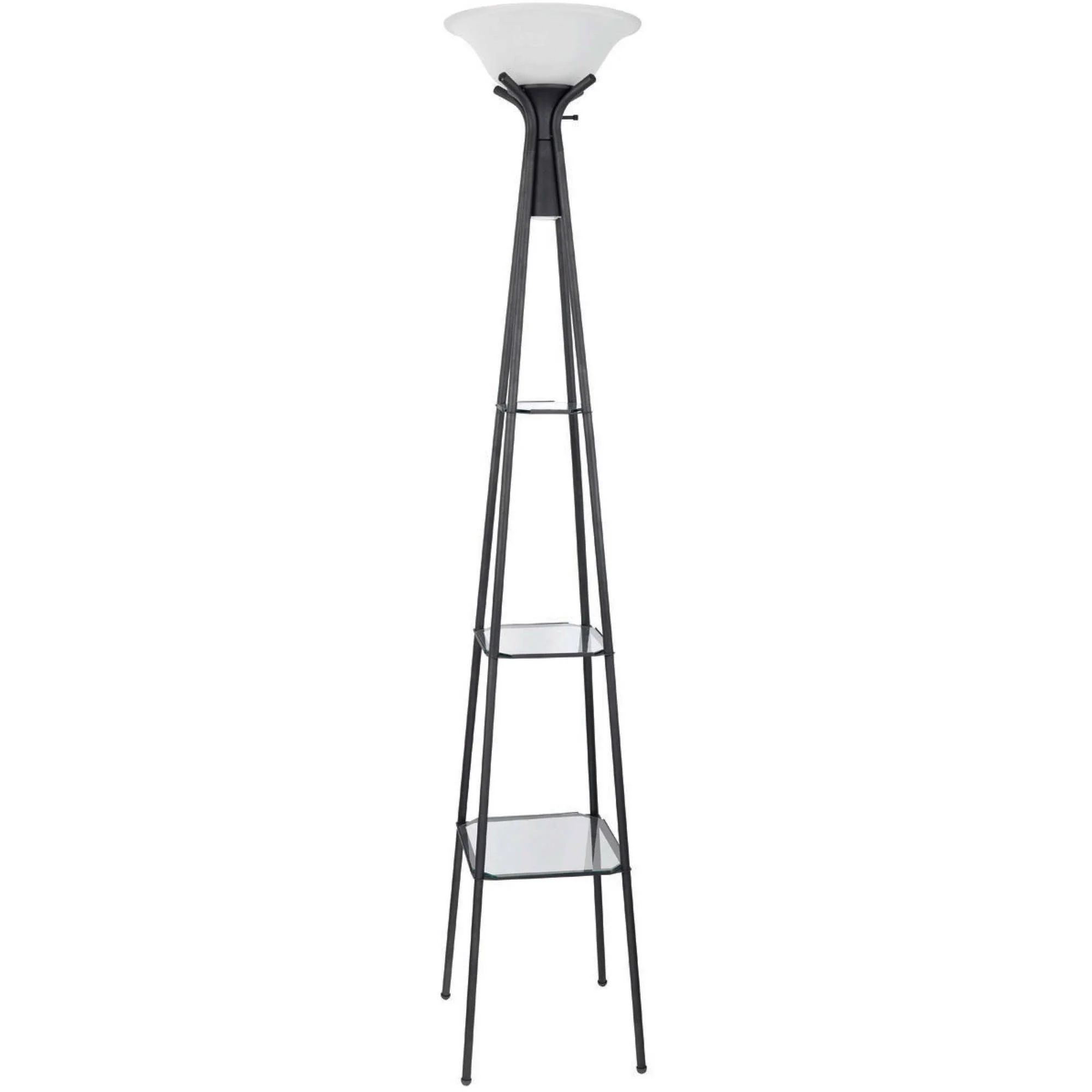 Coaster Company Floor Lamp, Charcoal Finish with Frosted Glass Shade | Walmart (US)