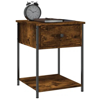 Bedside Table Engineered Wood 17.3X17.7X22.8 In | Wayfair North America