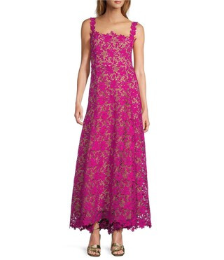 Antonio Melani Christina Lace Square Neck Sleeveless A-Line Maxi Dress | Dillard's | Dillard's
