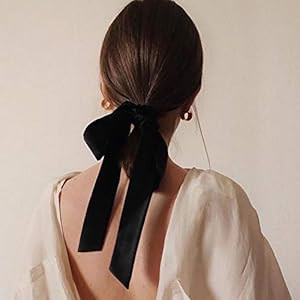 Handmade Velvet Bow Hair Ties, Headbands for Women Girls, Elegant Hair Rope Hair Styling Accessor... | Amazon (US)