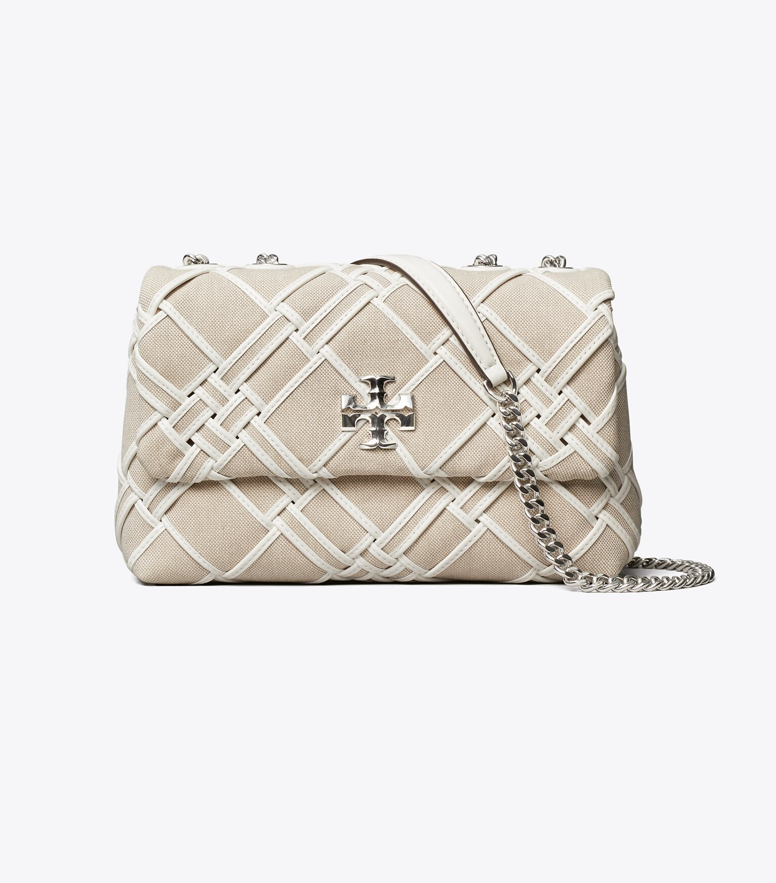 Small Kira Woven Canvas Convertible Shoulder Bag: Women's Designer Shoulder Bags | Tory Burch | Tory Burch (US)