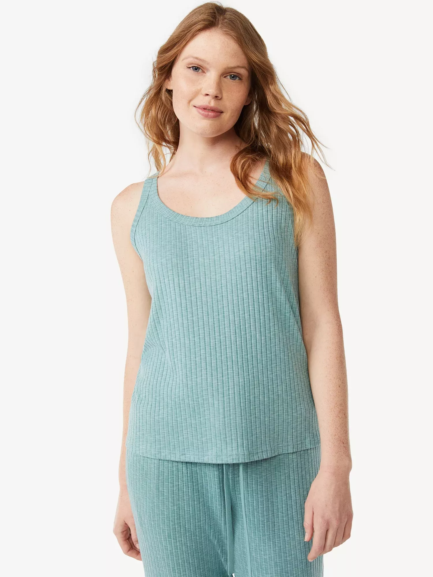 Joyspun Women's Knit Camisole and Shorts Pajama Set, 2-Piece, Sizes S to 3X  