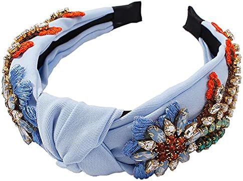 Yusier Baroque Rhinestone Crystal Headbands for Women Embroidered Hair Band Exquisite Hairband Wo... | Amazon (US)