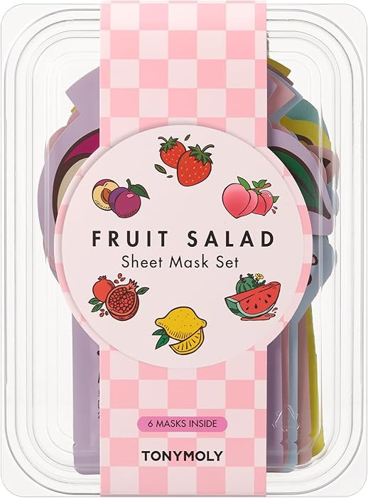TONYMOLY Fruit Salad Sheet Mask Set – 6 Hydrating & Brightening Korean Face Masks with Vitamin ... | Amazon (US)