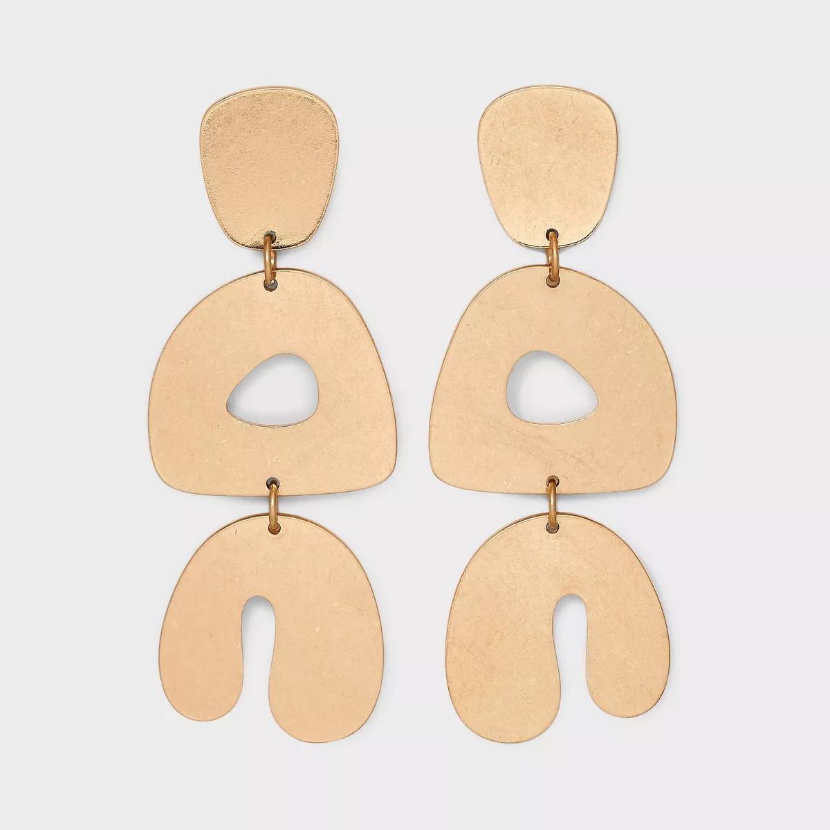 Abstract Geometric Post Drop Earrings - Universal Thread™ Gold | Target