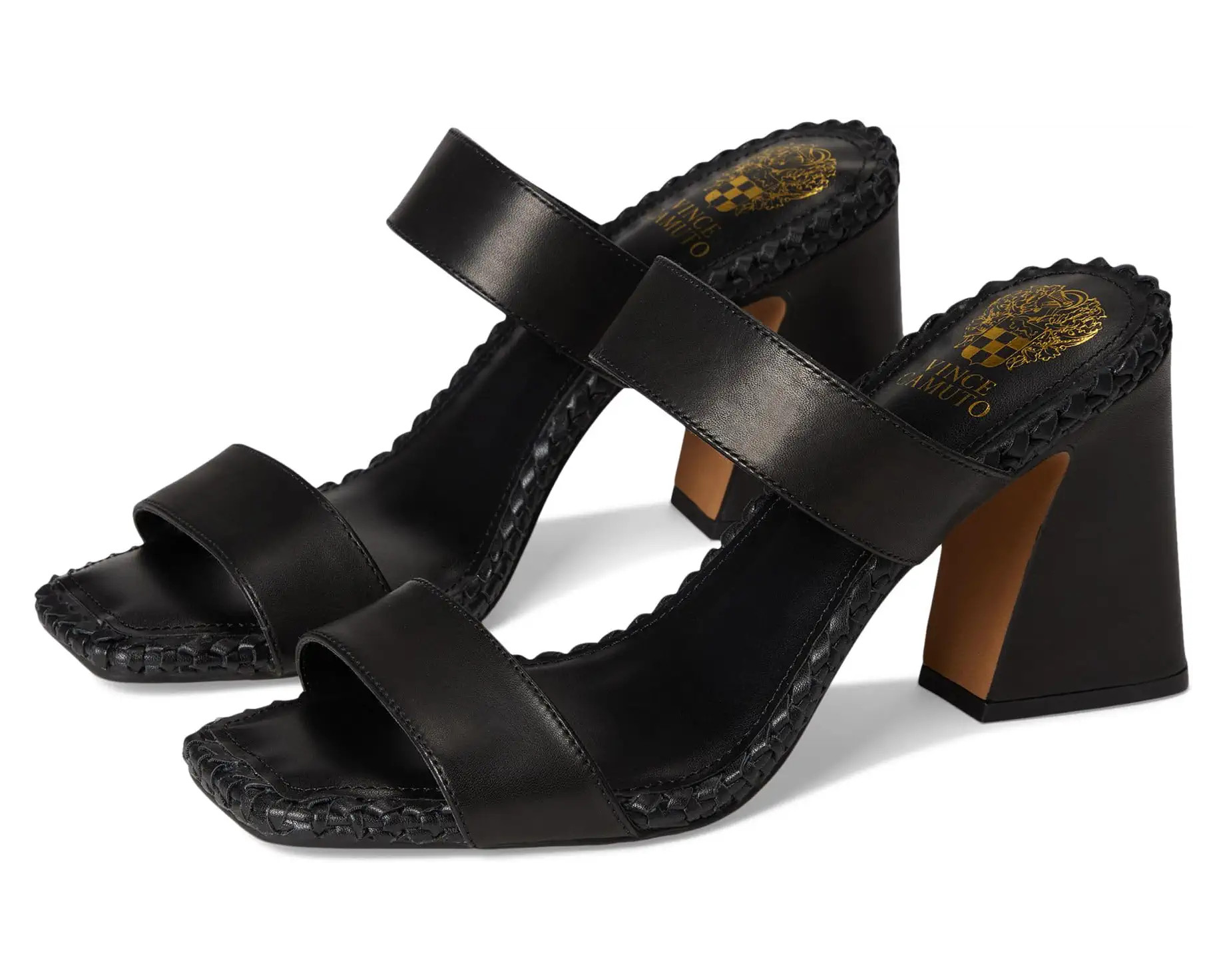 Women's Vince Camuto Kaden Stitched Block Heel Mule Sandals | Zappos.com