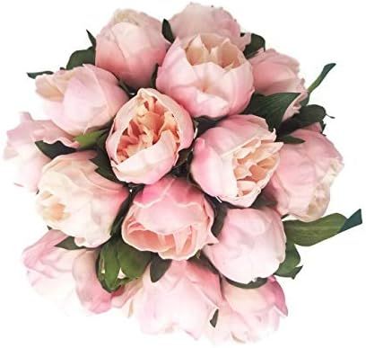 Floral Kingdom 14" Real Touch Latex Artificial Peony Flowers for Floral Arrangements, Bridal Bouq... | Amazon (US)