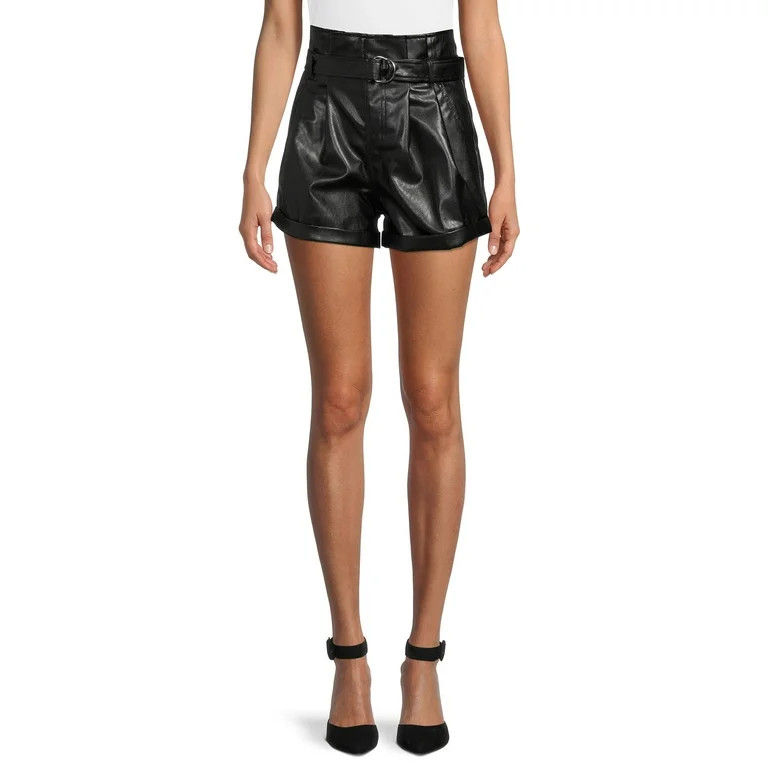 Madden NYC Women's Paperbag Shorts - Walmart.com | Walmart (US)